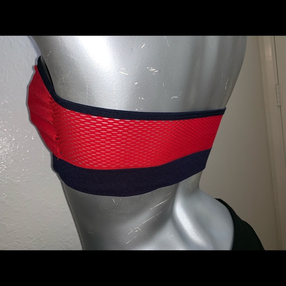 NWT TOMMY HILFIGER Red Logo Bandeau Bra Large - Picture 3 of 7